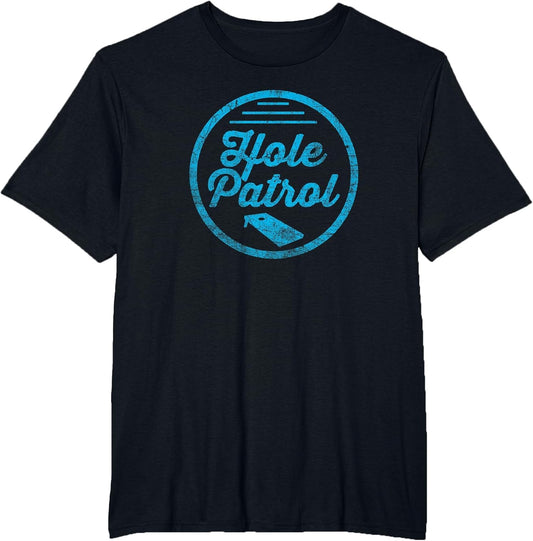 Hole Patrol Retro Cornhole Team Duo Vintage Graphic