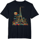 Paris France Eiffel Tower Vintage Flowers Floral Souvenir