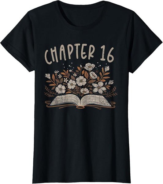 Chapter 16th Birthday Bookworm 16 Years Old for Book Lovers