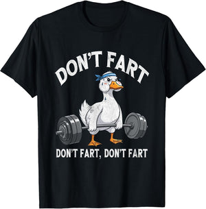 Funny Duck Gym Workout Don't Fart Lifting Deadlift Fitness