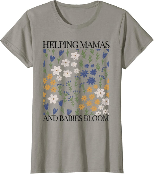 Doula Wildflowers Mother Baby Nurse Spring Future T Floral