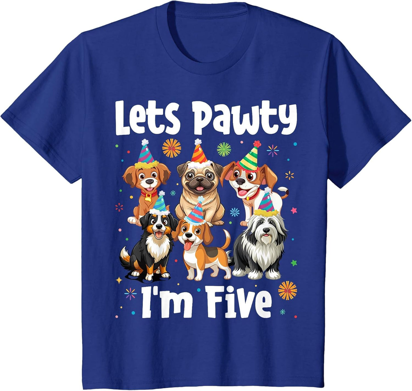 Lets Pawty I'm Five - Puppy Dog 5 Years Old 5th Birthday
