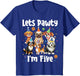 Lets Pawty I'm Five - Puppy Dog 5 Years Old 5th Birthday