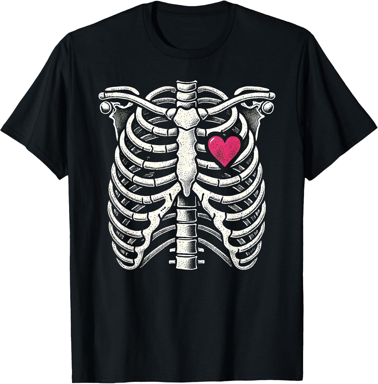 Heart Rib Cage X-Ray Adult Kids Funny Halloween Skeleton