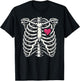 Heart Rib Cage X-Ray Adult Kids Funny Halloween Skeleton