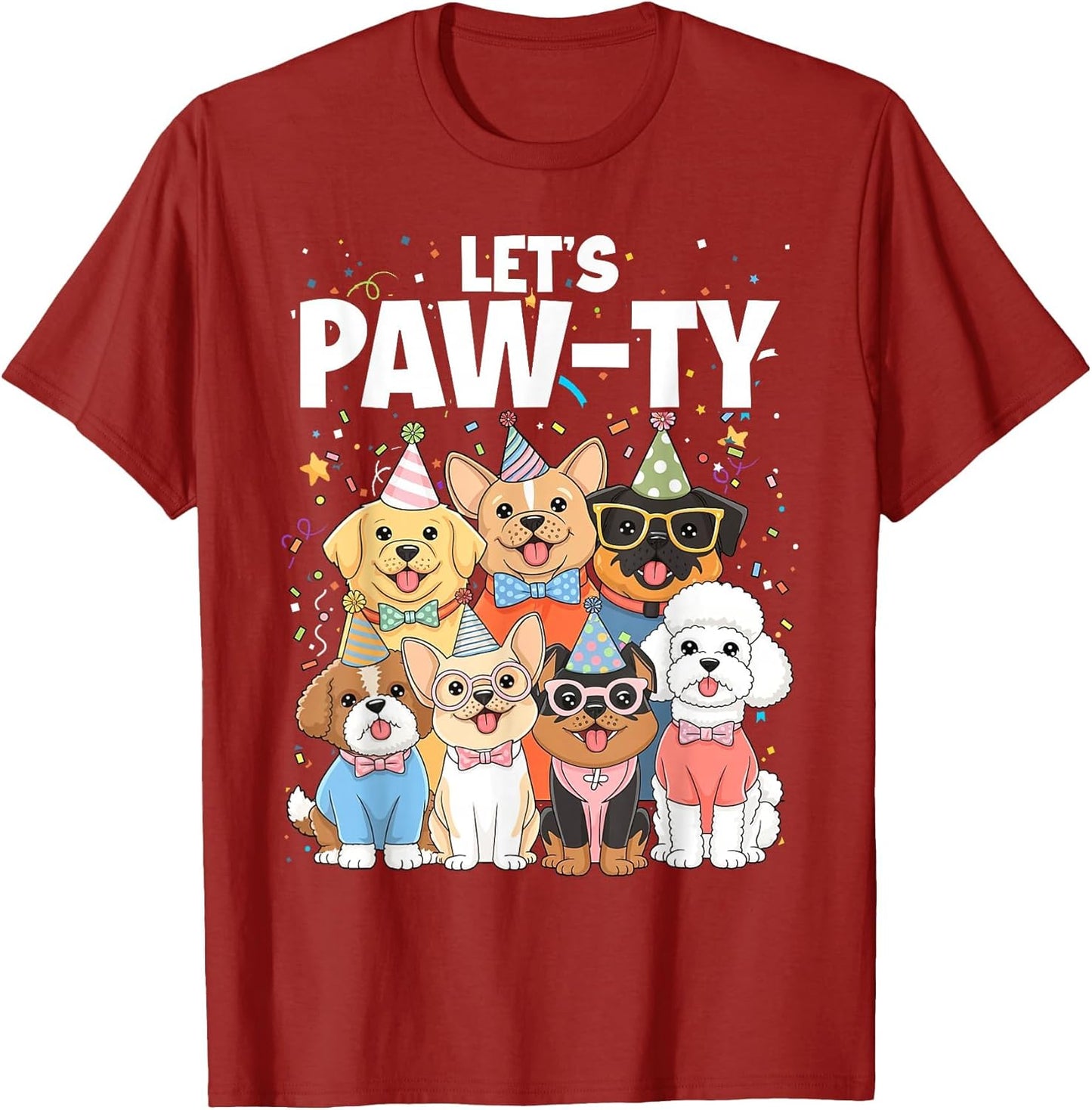 Dog Mom Birthday Dog Bday Boy Girl Let's Pawty Birthday
