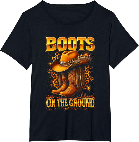 Boots On The Ground Cowboy Hat Rodeo Boots