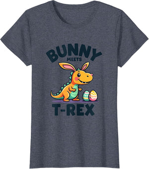 Bunny Meets T-Rex Dinosaur Easter Design