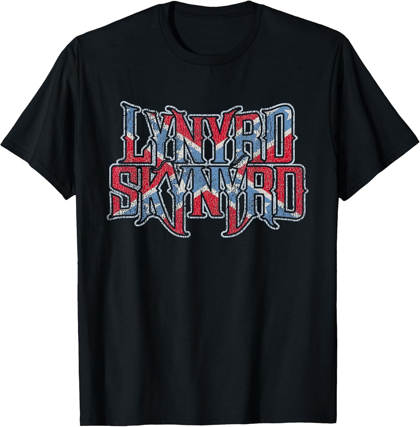 Lynyrd Skynyrd Vintage Logo Rock Biker US Flag Southern