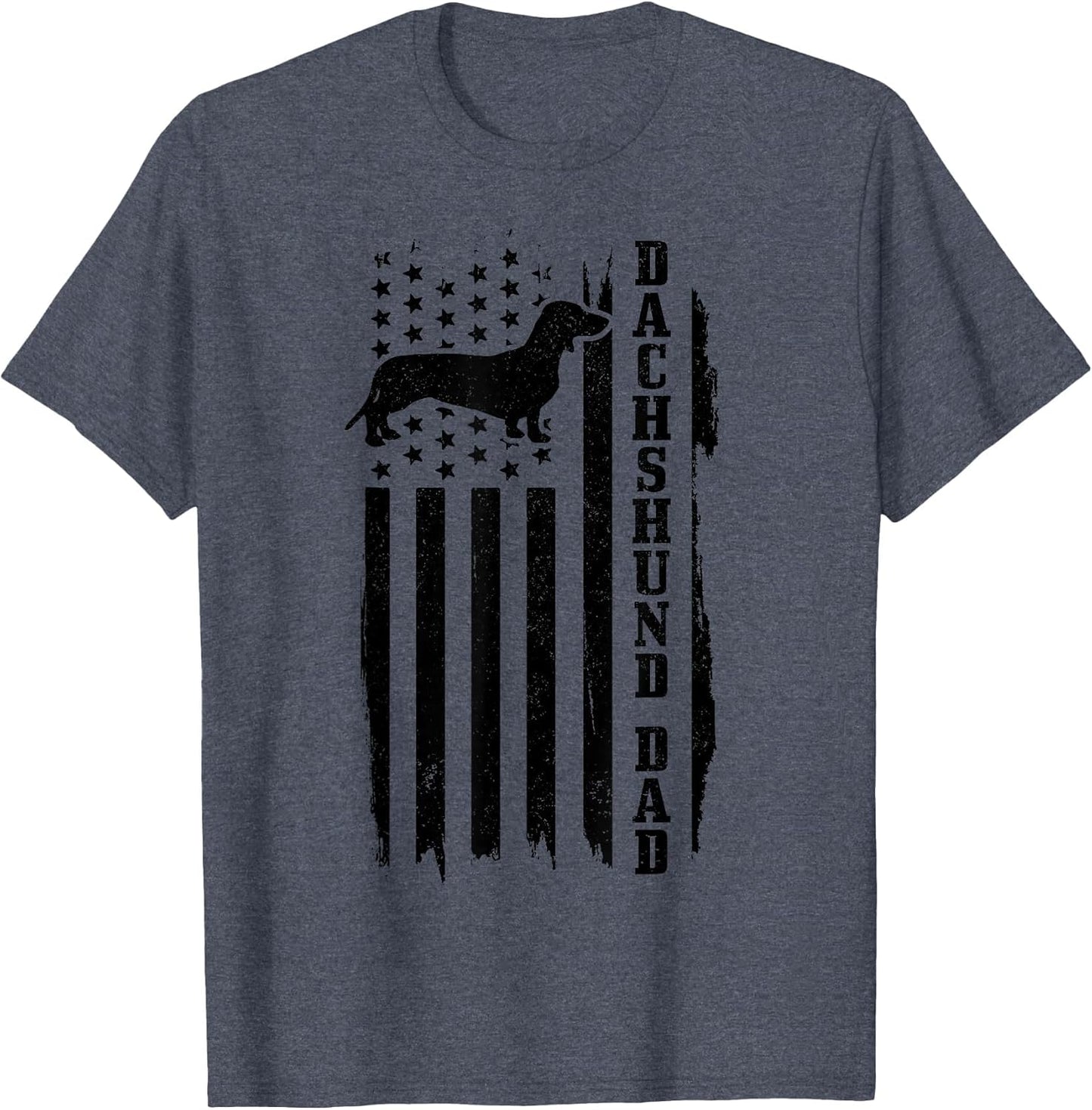 Dachshund Dad Vintage American Flag