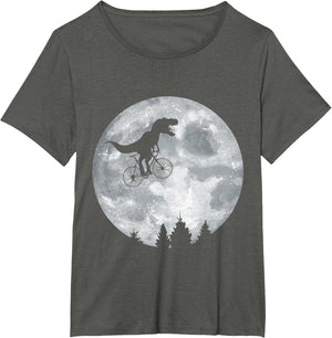 Dino Trex Riding Moon Bike Halloween Lunar Cycling