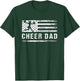 Cheer Dad American Flag Cheerleading Patriotic Father's Day