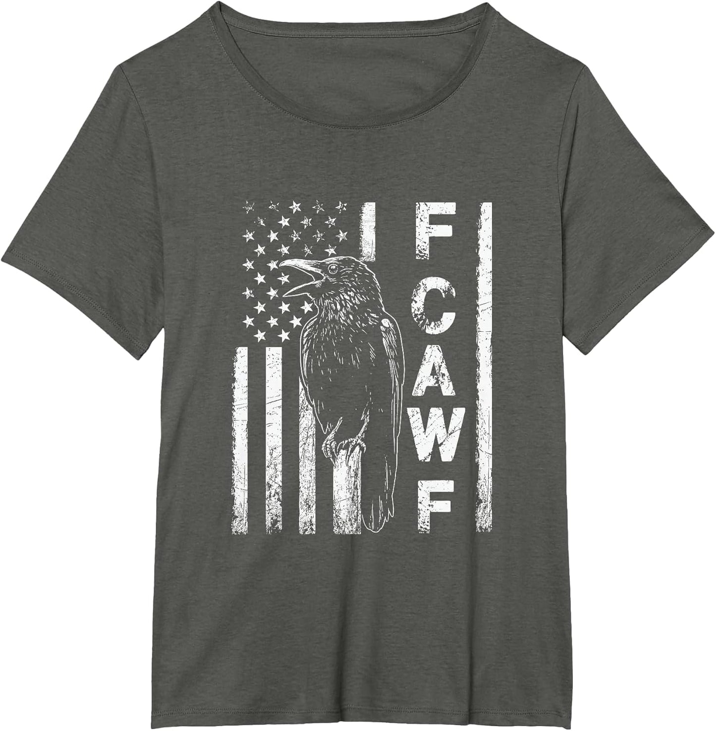 Funny F CAW F Crow with USA Flag