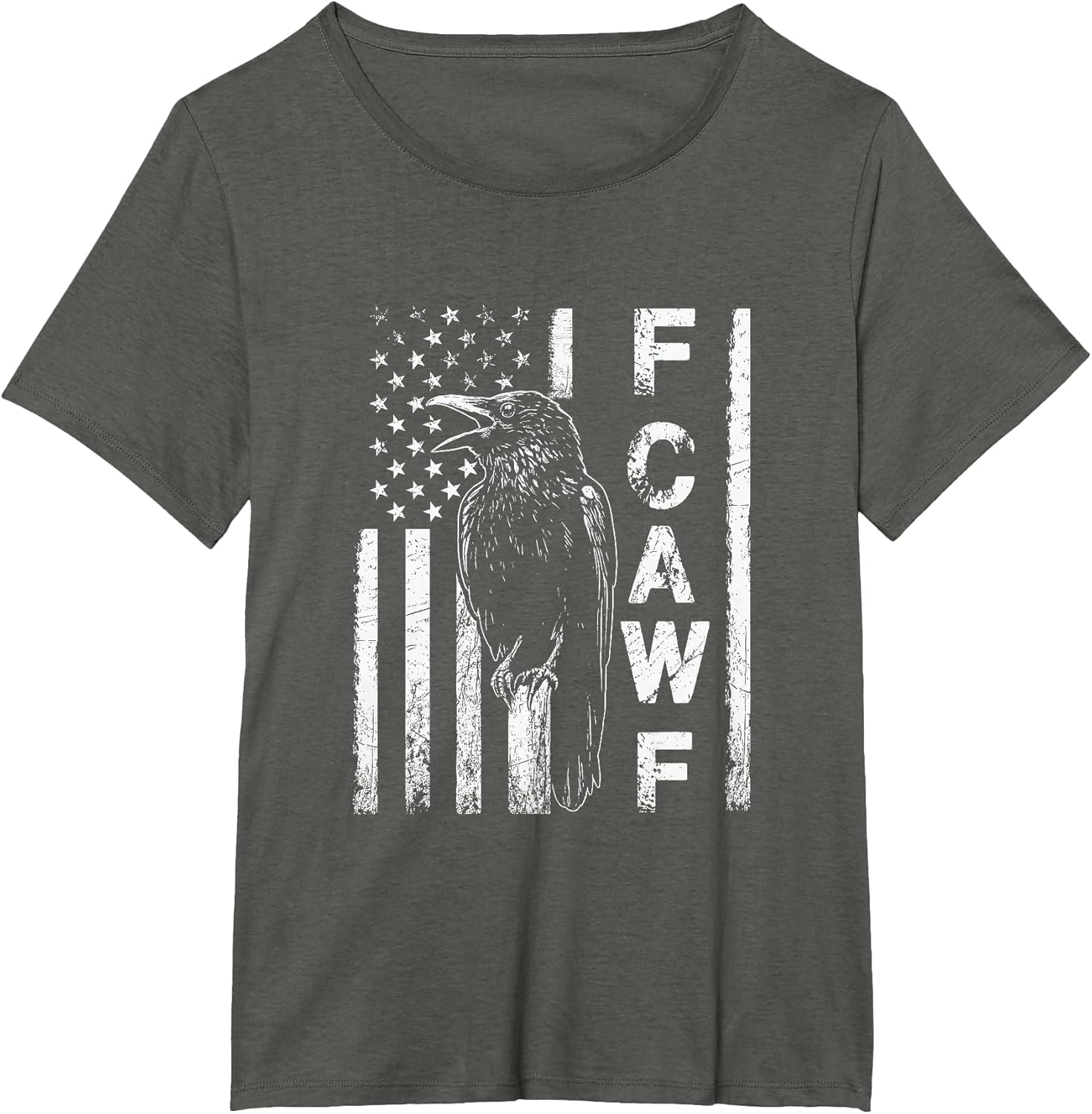 Funny F CAW F Crow with USA Flag