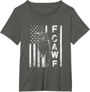 Funny F CAW F Crow with USA Flag
