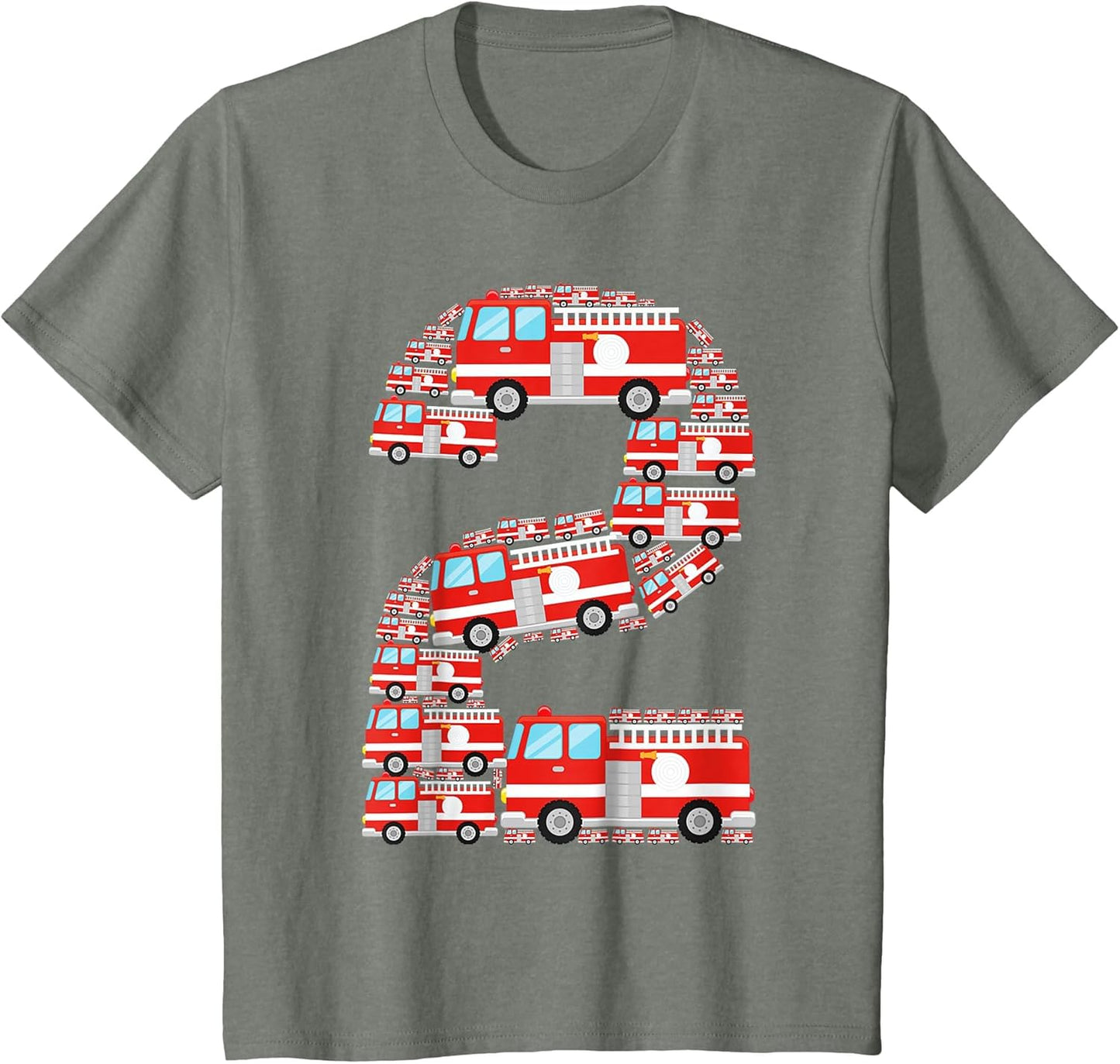 Fire Truck 2nd Birthday Boy 2 Year Old Toddler Firefighter