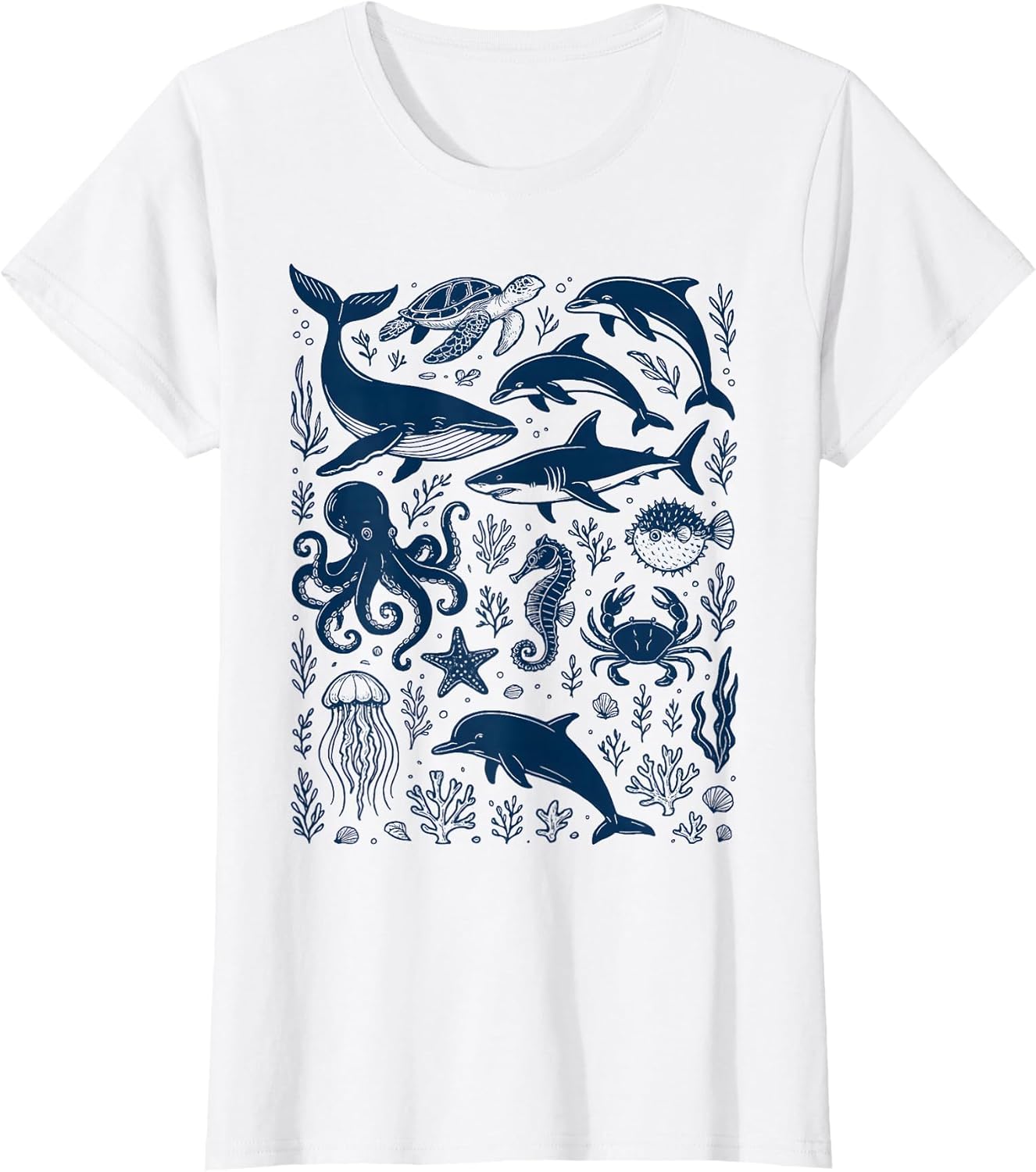 Vintage Ocean Life Sea Aesthetic Dolphin Beach 90s