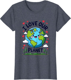I Love Our Planet Earth Day Graphic Design
