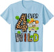 Kids Four Ever Wild 4 Year Old 4th Birthday Young Safari Zoo Bday