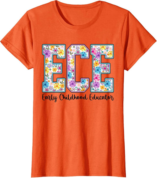 Retro ECE Early Childhood Educator Boho Floral ECE Teacher