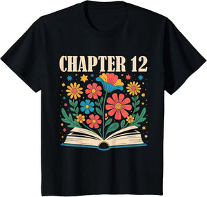Chapter 12th Birthday Bookworm 12 Years Old for Book Loves