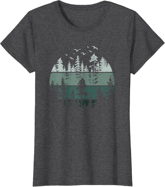 Vintage Forest Trees Wildlife Nature