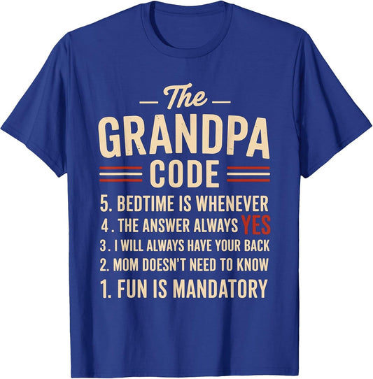 The Grandpa Code Fun Rules Funny Grandpa Grandchildren Joke