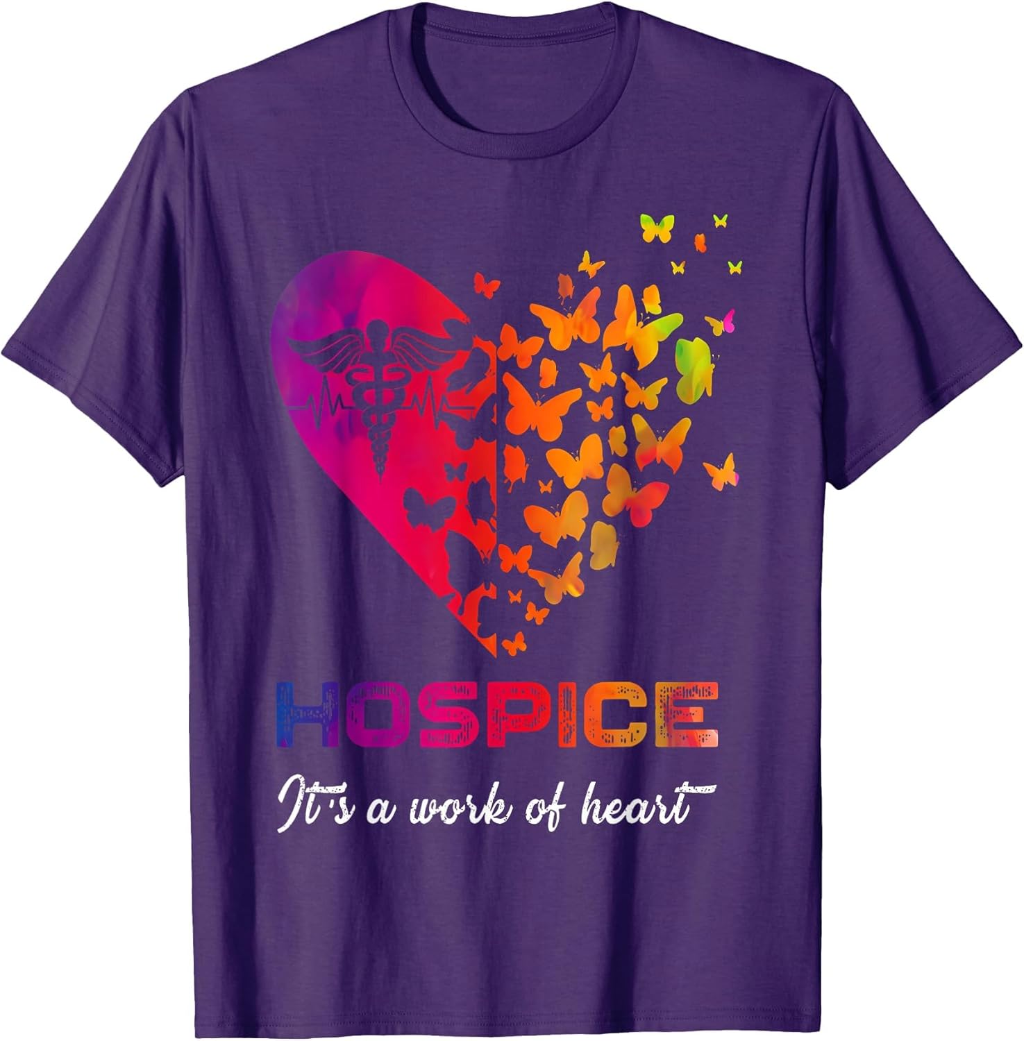 Heart Butterflies Hospice Nurse Appreciation Nursing Scrubs