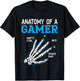 Anatomy of A Gamer Skeleton Hand Funny Boys Kids Gaming