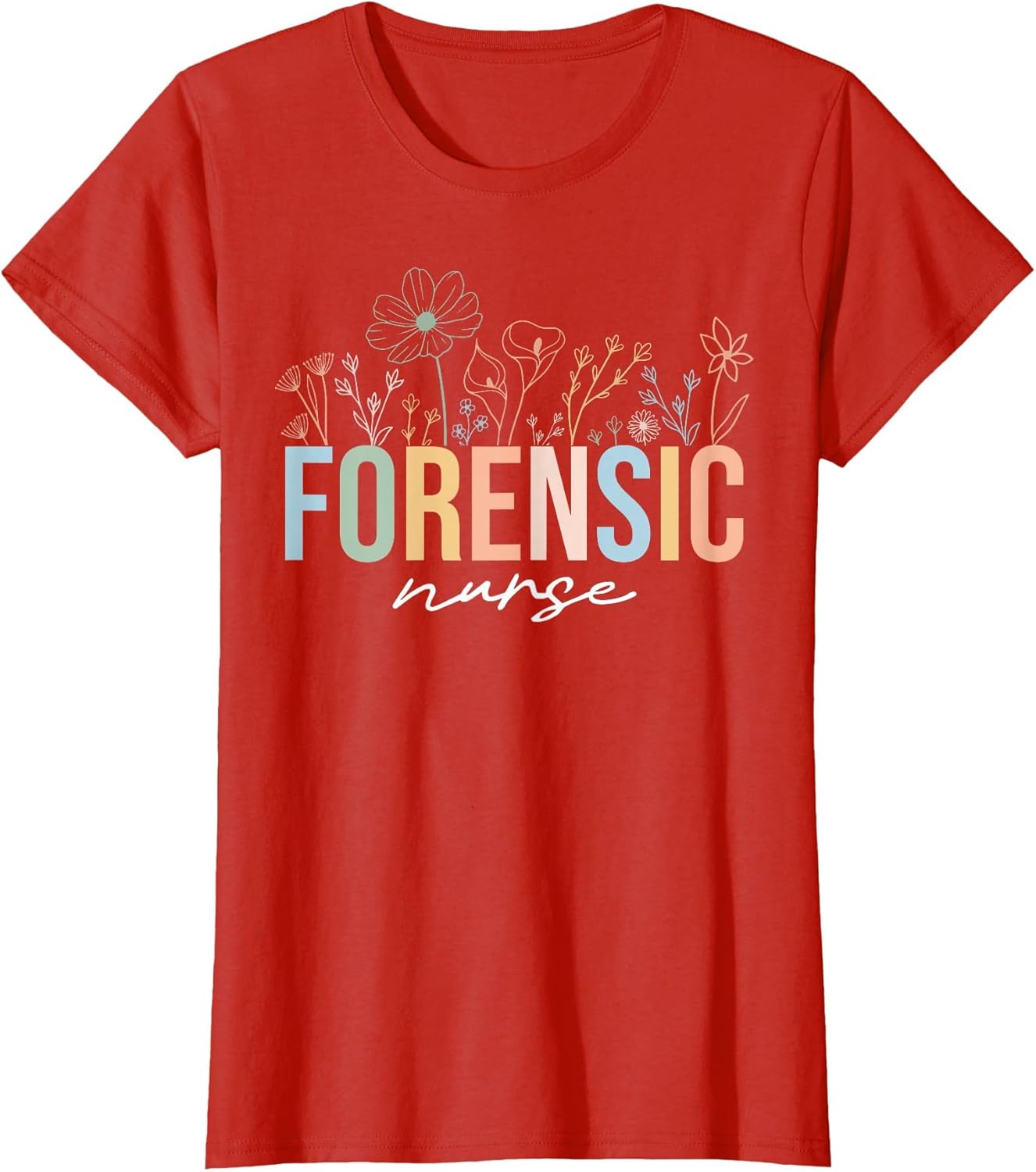 Retro Floral Forensic Nurse Wildflower Forensic Psychology