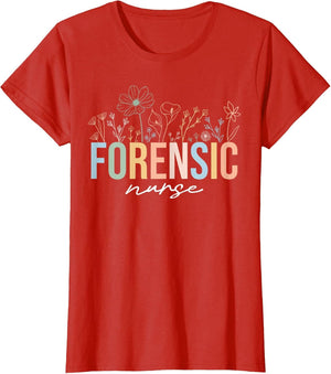 Retro Floral Forensic Nurse Wildflower Forensic Psychology