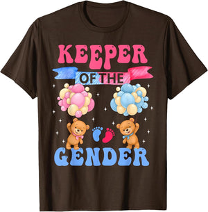 Keeper of The Gender Reveal Cute Bear Balloons Pink Or Blue
