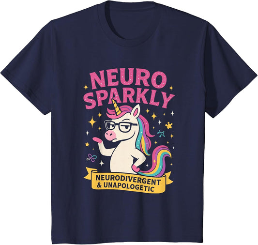 Neuro Sparkly Autism Awareness Neurodivergent ADHD Unicorn