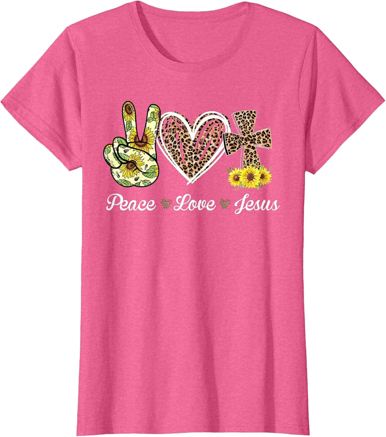 Leopard Peace Love Jesus Lovers Christ Cross Hippie