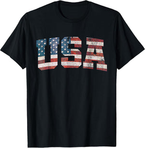 USA Shirt Women Men Kids Patriotic American Flag 4th of July
