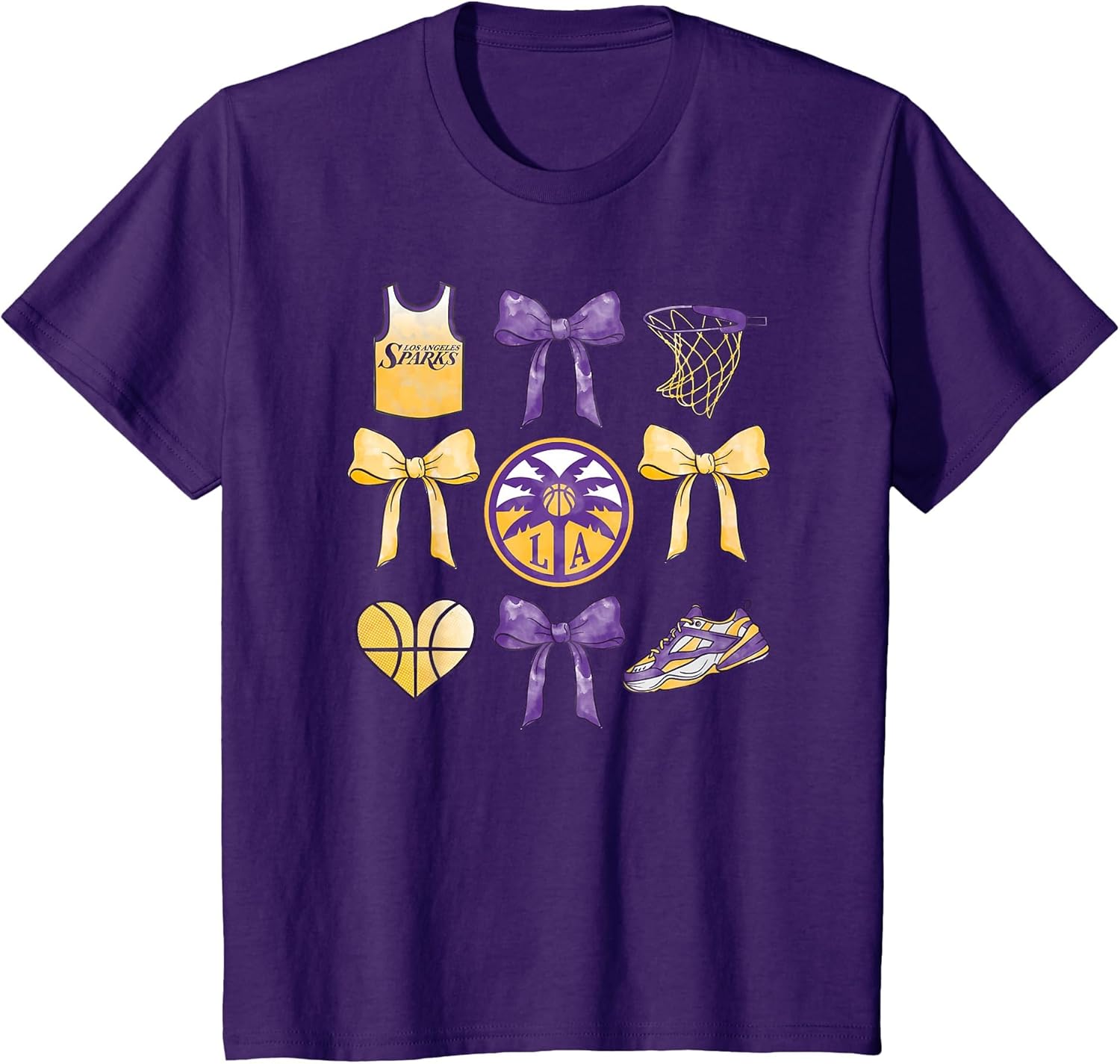 WNBA Los Angeles Sparks Bow Grid