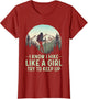 I Know I Hike Like A Girl Try to Keep Up Funny Retro Hiking