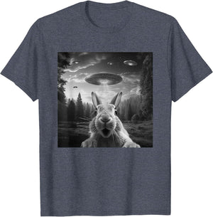 Alien UFO Selfie Bunny Spaceship Weirdcore Funny Rabbit