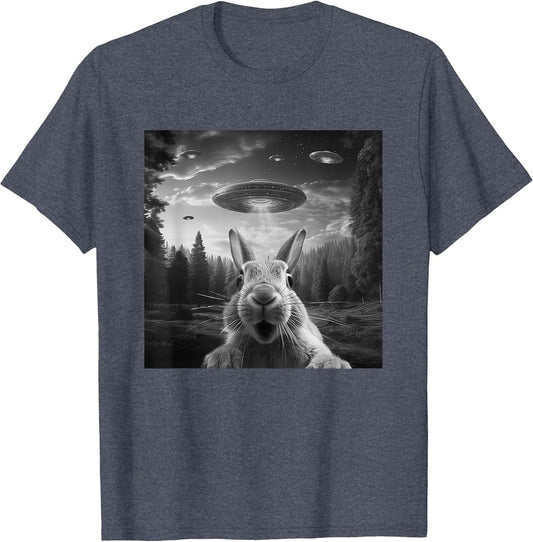 Alien UFO Selfie Bunny Spaceship Weirdcore Funny Rabbit