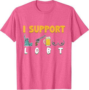 I Support Liberty, Guns, Beer, and Boobs Funny Patriotic