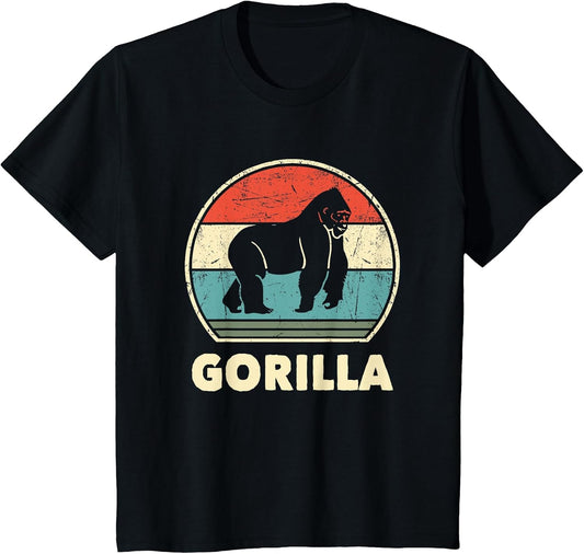 Vintage Gorilla Women Kids Gorillas Lovers Retro