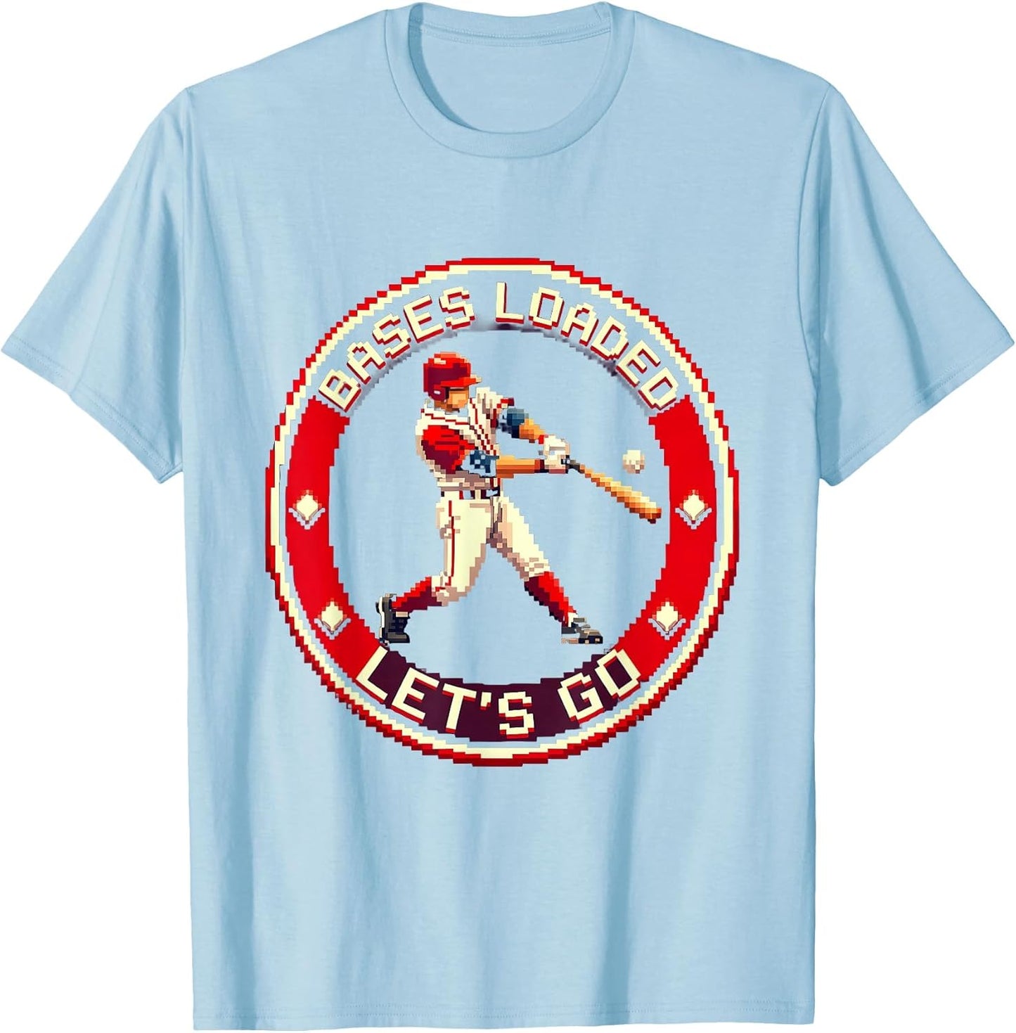 Bases Loaded Lets Go Baseball Fan Design