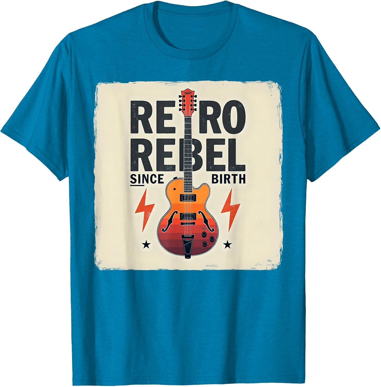 Retro Rebel Since Birth Vintage Band Design