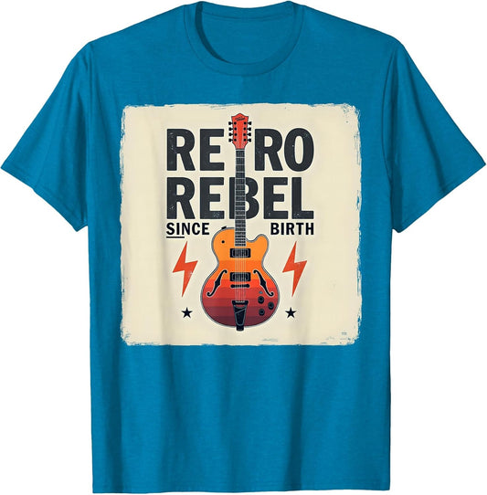 Retro Rebel Since Birth Vintage Band Design