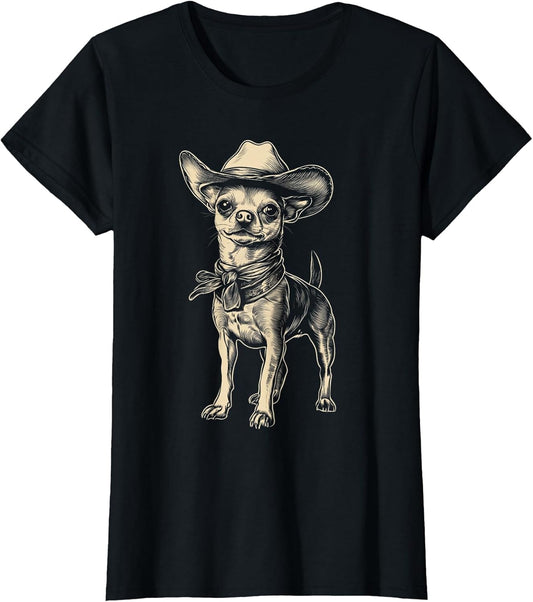 Chihuahua Wearing Cowboy Hat Funny Western Dog Mom Dad