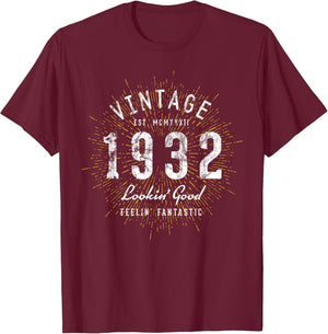 Retro 1932 Birthday Vintage