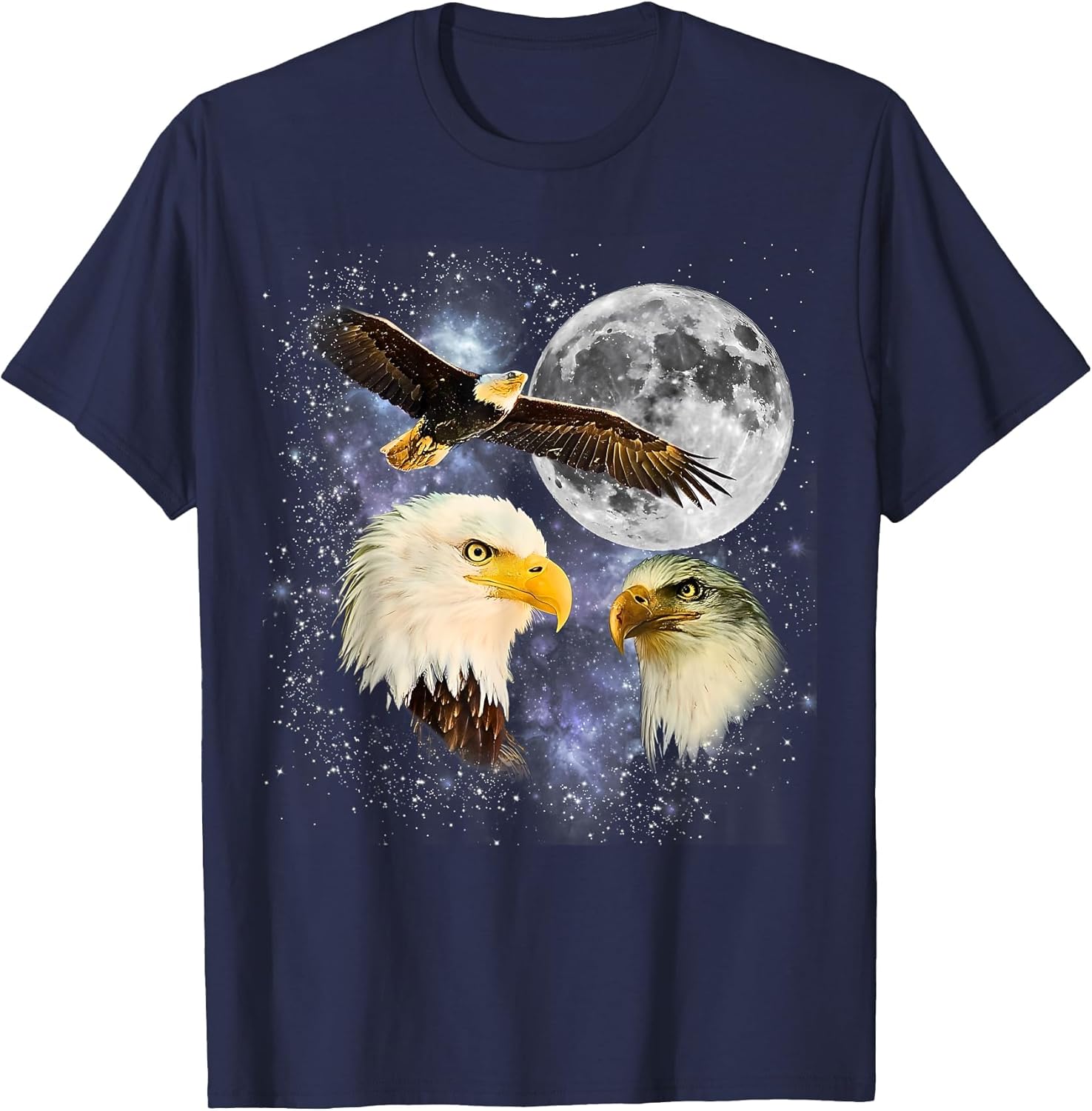 Three Bald Eagle Moon Meme Funny American Bird Eagles Lover