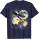 Three Bald Eagle Moon Meme Funny American Bird Eagles Lover