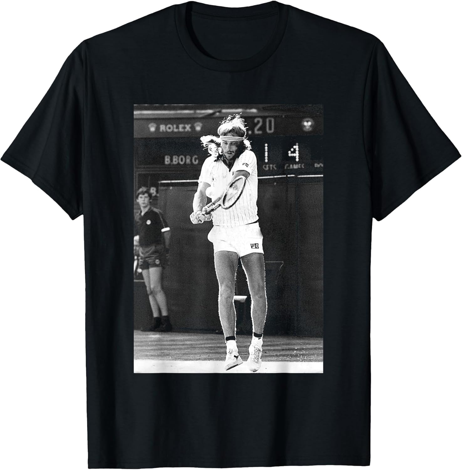 Björn Borg in Action Wimbledon Tennis Tournament 1980