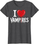 I Love Vampires Red Heart Horror Spooky Ghost Halloween